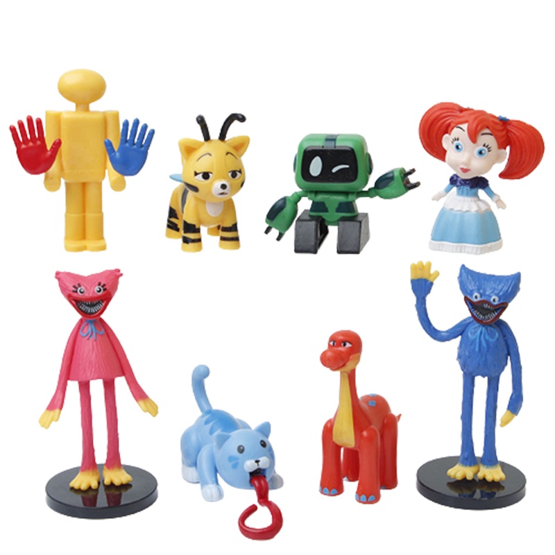 New 8pcs/set Monster Popy Playtime Bobby’s Model Decoration Toys Anime Huggy Wuggy Game Action Figures for Boys Girls