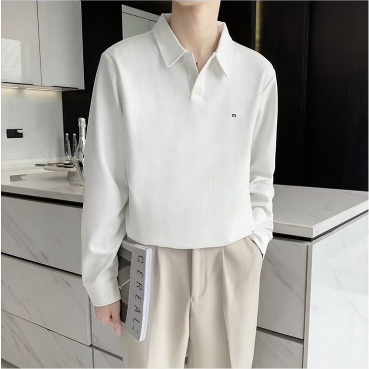 Áo Thun polo Dài Tay Nam Họa Tiết Sọc Ngang Thời Trang Dành Cho  Hàn Quốc áo thun nam tay dài simple áo phông rộng bigsize áo kiểu nam Fashion áo sơ mi nam dài tay from rộng