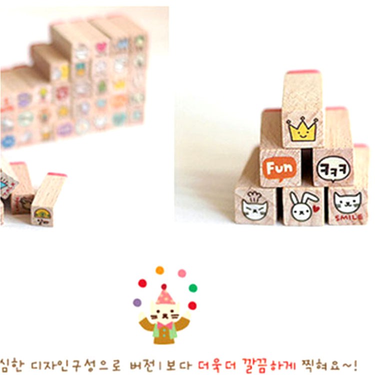 Bộ con dấu gỗ trang trí hình Thỏ Toto Ver 2