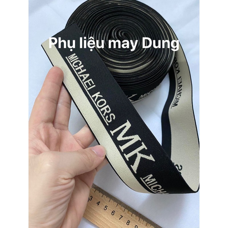 Thun lưng váy quần kiểu màu đen be bảng 5cm