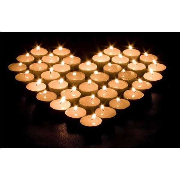 Combo 50 nến Nến Tealight Không Khói xếp hình trái tim , sinh nhật siêu hot