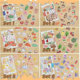 SET 40 STICKERS CUTE HÌNH TRÁI CÂY, PETS,...( IB ĐỂ XEM ẢNH RÕ HƠN )
