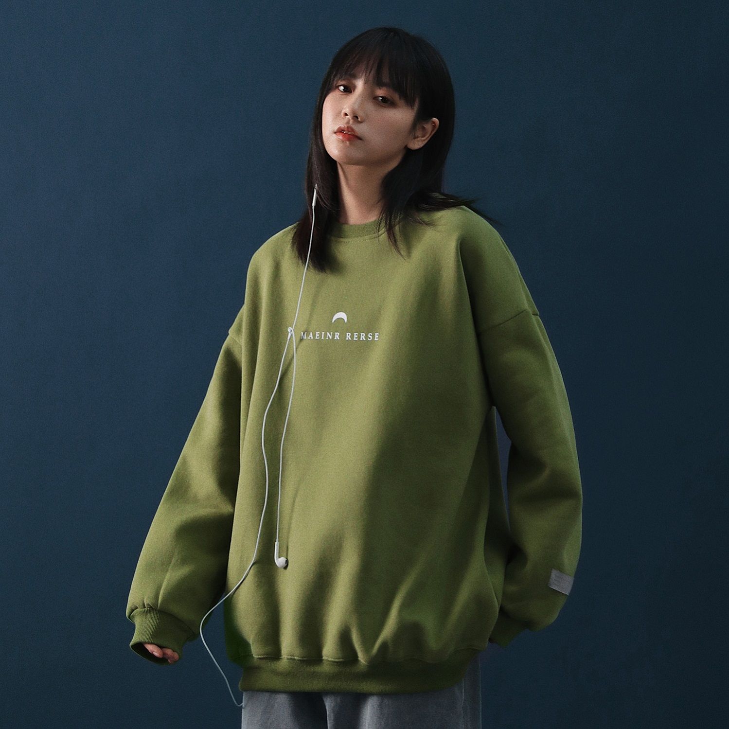 Áo Sweater Tay Dài Lót Nhung Dày Thời Trang Cho Cặp Đôi