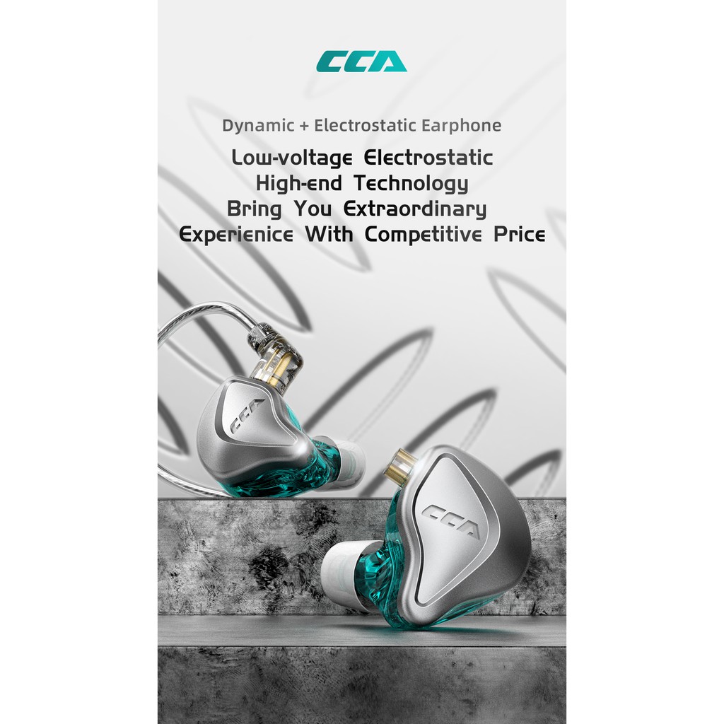 Tai nghe nhét tai KZ CCA NRA tĩnh điện có cáp Edx C12