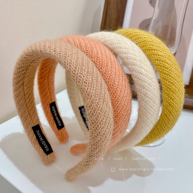 Băng đô cài tóc vải len chống trượt thời trang cho nữ