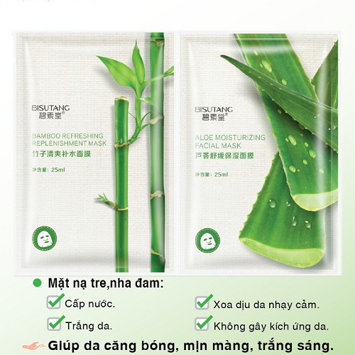 Mặt nạ trái cây dưỡng trắng cấp ẩm giảm mụn mask nội địa cao cấp Rainbow   8 vị thiên nhiên