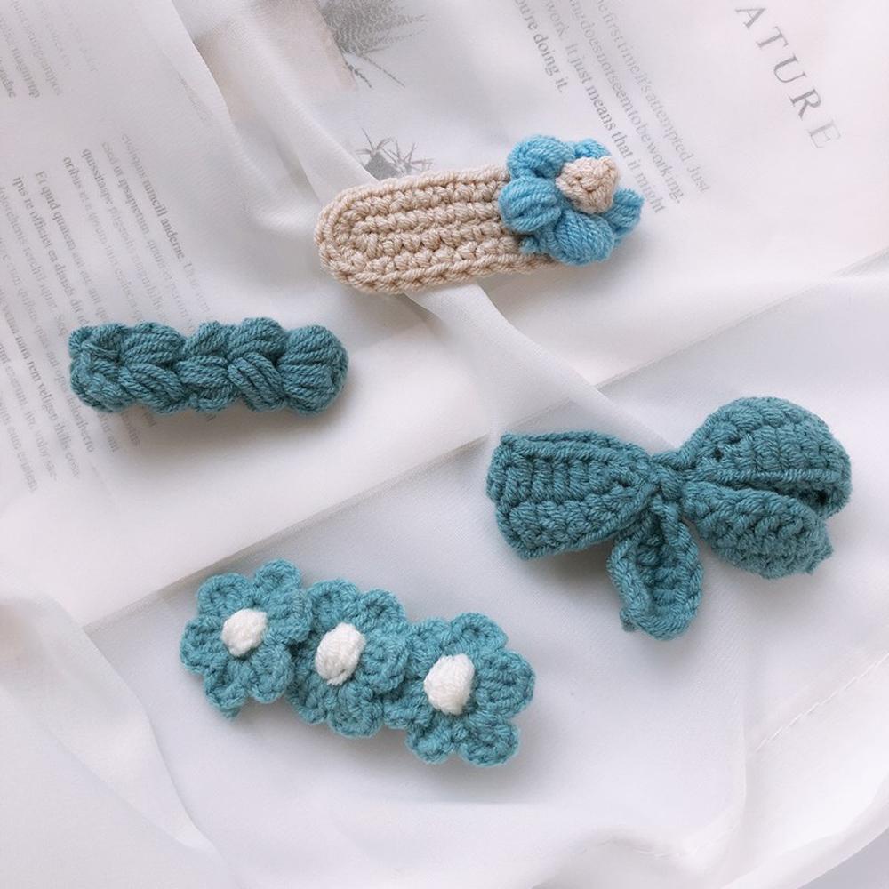 Set 4 Kẹp Tóc Nơ Màu Sắc Ngọt Ngào Phong Cách Hàn Quốc Cho Nữ