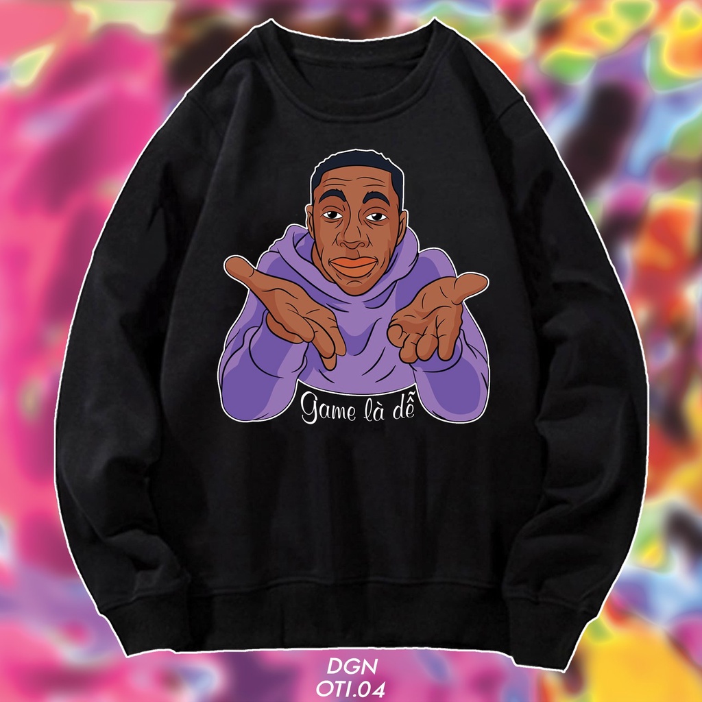 Sweater đen thiết kế độc lạ OTI.04