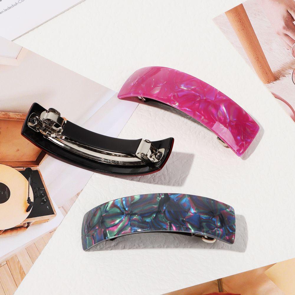 Set 6 Kẹp Tóc Hình Chữ Nhật Cỡ Lớn Phong Cách Pháp Cho Nữ