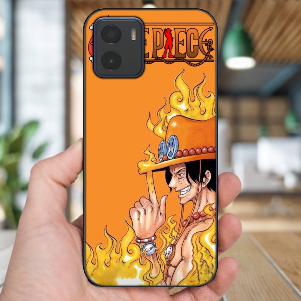 Ốp lưng Vivo Y15s, Y15a viền đen in hình Ace One Piece