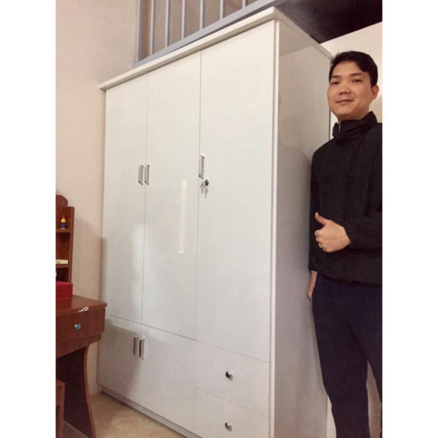 [Chỉ ship HN] Tủ quần áo nhựa Đài Loan Cao Cấp 3 cánh kích thước 185*125cm đẹp và hạt rẻ