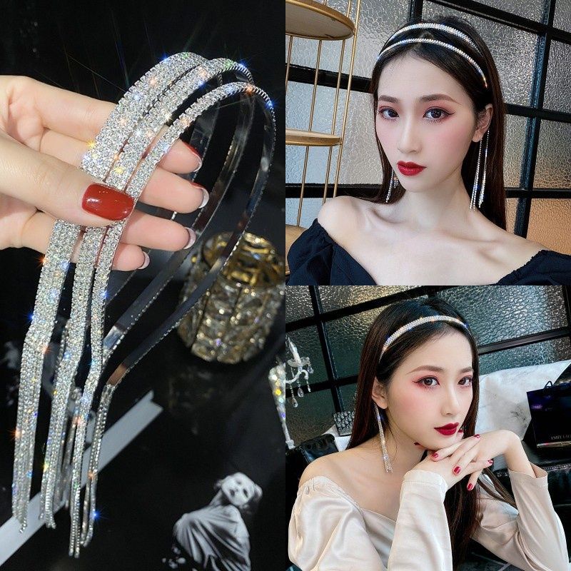 Cài Tóc Đính Đá Dây Tua Rua Nữ Tính Cho Các Bạn Nữ
