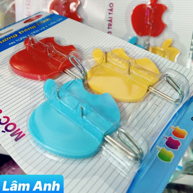 Combo 3 Móc Dán Tường Kim Loại Kèm 2 Cây Đinh Siêu Chắc