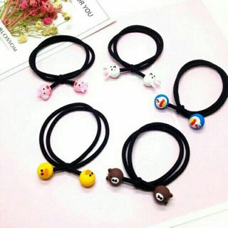 Set 10 dây cột tóc hình thú xinh xắn