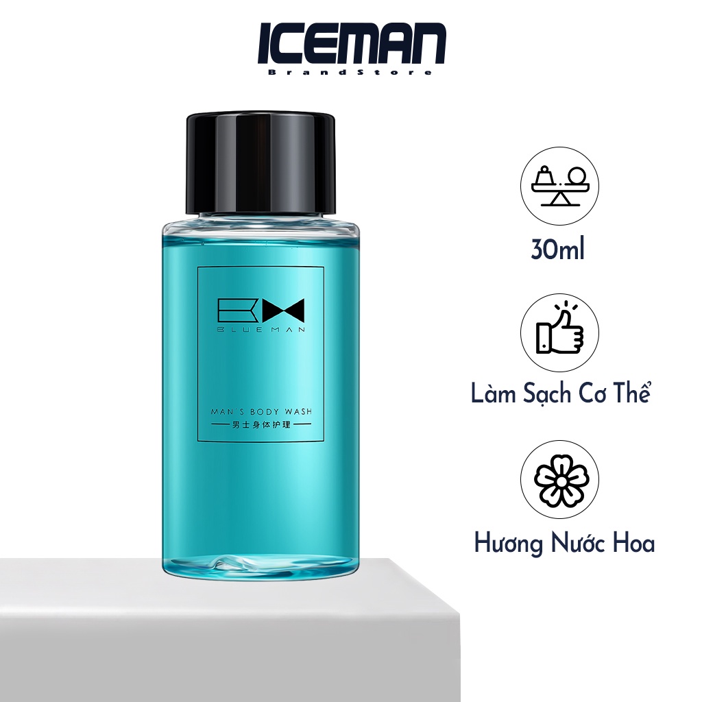 Sữa Tắm Nam Hương Nước Hoa Pháp BLUEMAN Thơm Cực Lâu Trên Da – Size Du Lịch