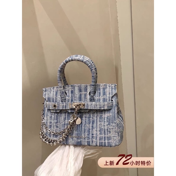 Túi xách 𝐌𝐢𝐨𝐜𝐫𝐚 𝐤𝐨𝐥𝐲 da xước dây xích