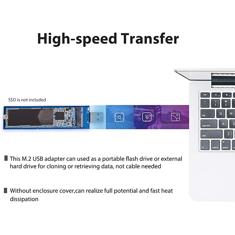 Bộ chuyển đổi M.2 SSD NGFF sang USB B USB 3.0 khóa M.2 chuẩn kết nối SATA cho 2230 2242 2260 2280