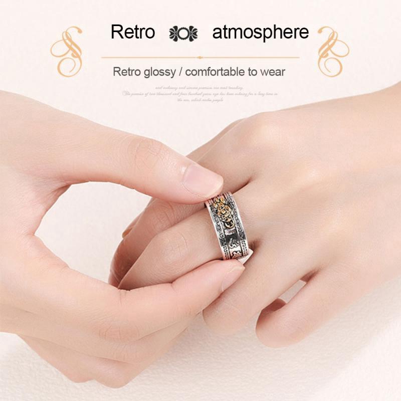 Nhẫn Đeo Tay Kim Loại Khắc Hình Độc Đáo