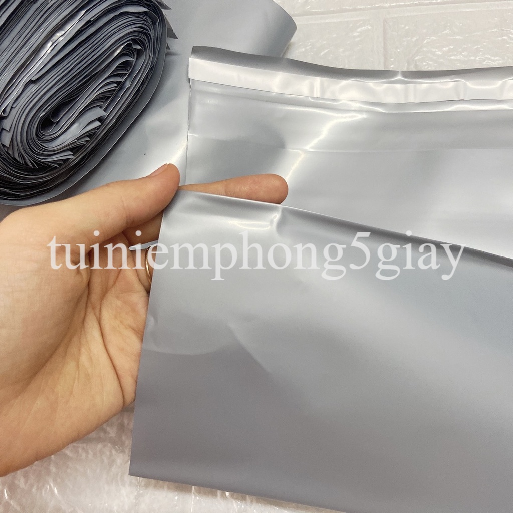 [1Kg–Màu Xám Bạc-Đủ size] Túi gói hàng niêm phong tự dính - túi đóng hàng chuyển phát nhanh có sẵn keo dính – 5 GIÂY