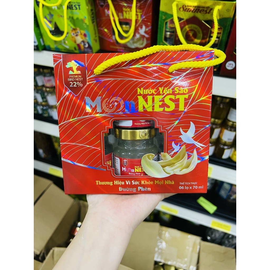 Tổ yến Monnest 420ml (6 hủ - hủ/70ml) 22%