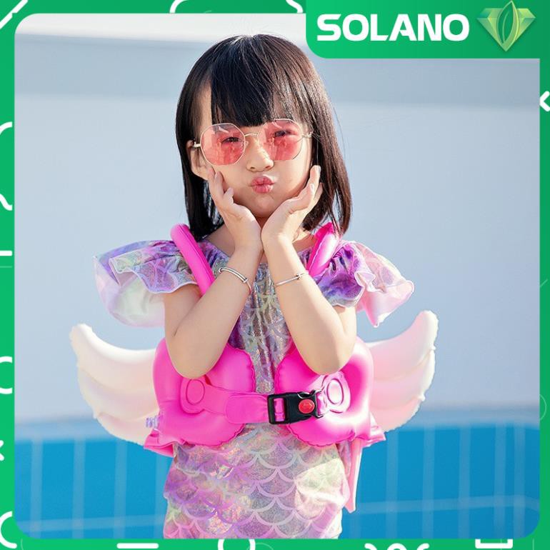 Phao Bơi Cho Bé SOLANO Phao Tập Bơi Cho Bé Có Khóa An Toàn Bơi Lội Hình Đôi Cánh Thiên Thần SS-001263
