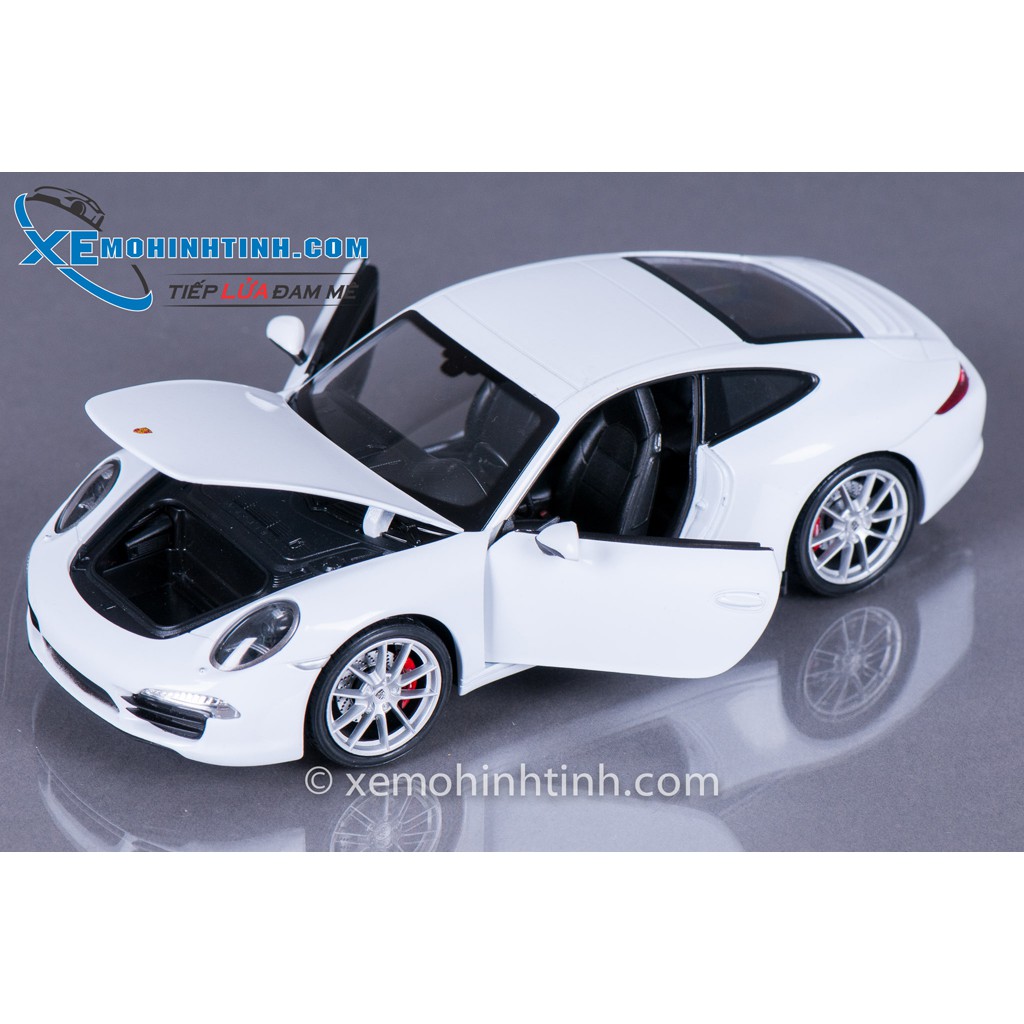 Xe Mô Hình Porsche 911 Carrera S 1:24 Welly (Trắng)