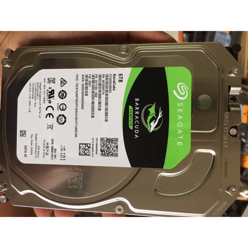 Ổ cứng HDD máy tính để bàn Seagate SKYHAWK 3.5" 6TB new bảo hành chính hãng tháng 1/2021
