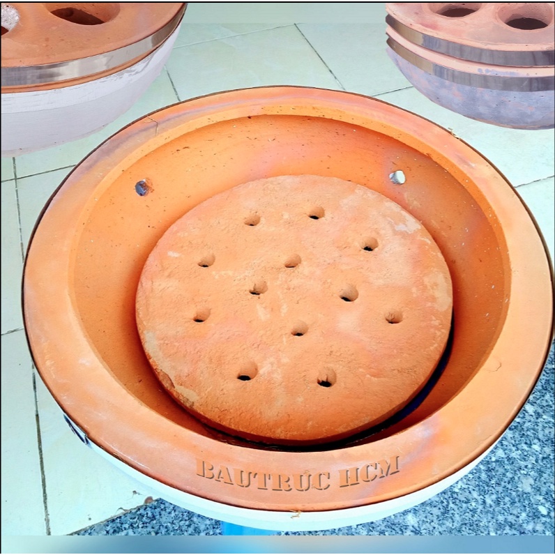 Lò bánh căn đất nung, gốm Bàu Trúc - 16 chén