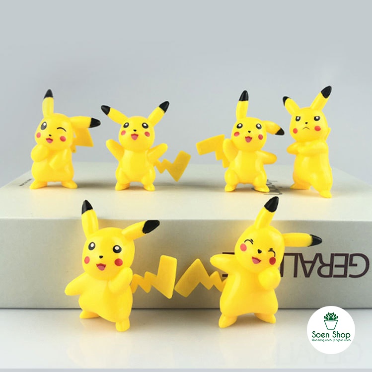 |FREESHIP| Phụ kiện PIKACHU - Phụ kiện trang trí cây xanh để bàn làm việc, mô hình trang trí cho bể cá, tiểu cảnh soen