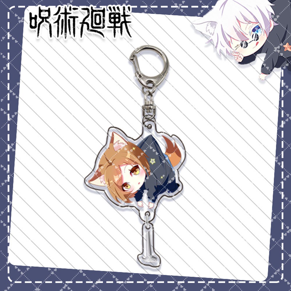 Móc khóa nhựa acrylic hình nhân vật anime Jujutsu Kaisen đáng yêu