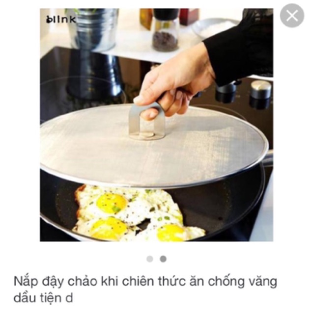 Nắp đậy chảo khi chiên chống văng dầu tiện dụng 29,33cm