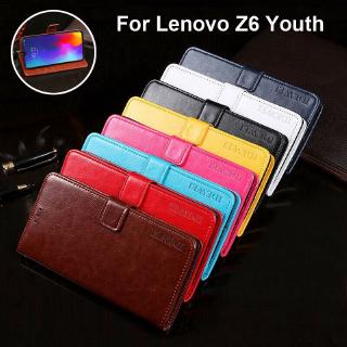 Ốp lưng điện thoại dạng ví lật cổ điển dành cho Lenovo Z6 Youth