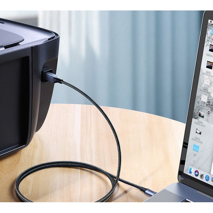 Cáp USB-C sang USB-B máy in Dài 2M Ugreen 80807 (Vỏ Nhôm)