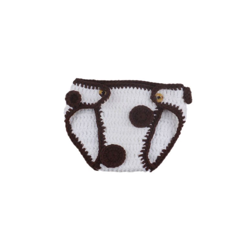 Mary☆Milk Cow Baby Photography Props Infant Knitted Outfits Newborn Animal Costume