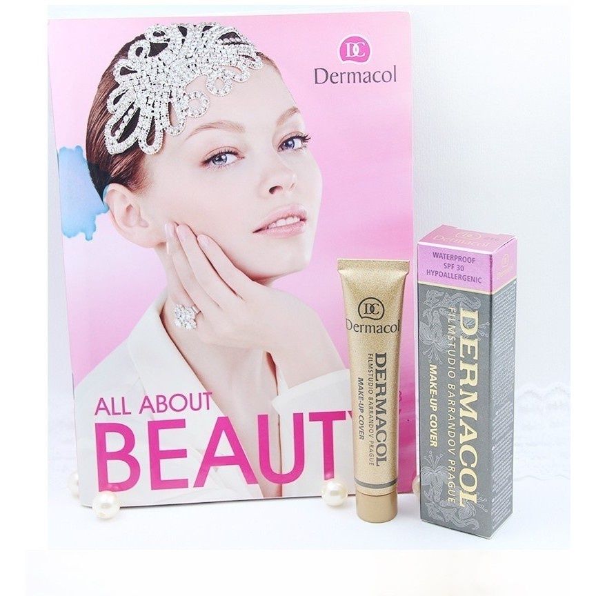 Kem nền che khuyết điểm Dermacol trang điểm tự nhiên chống nước lâu trôi có nhiều loại