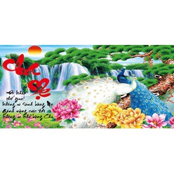 Tranh đính đá cha mẹ lll076 75x50cm