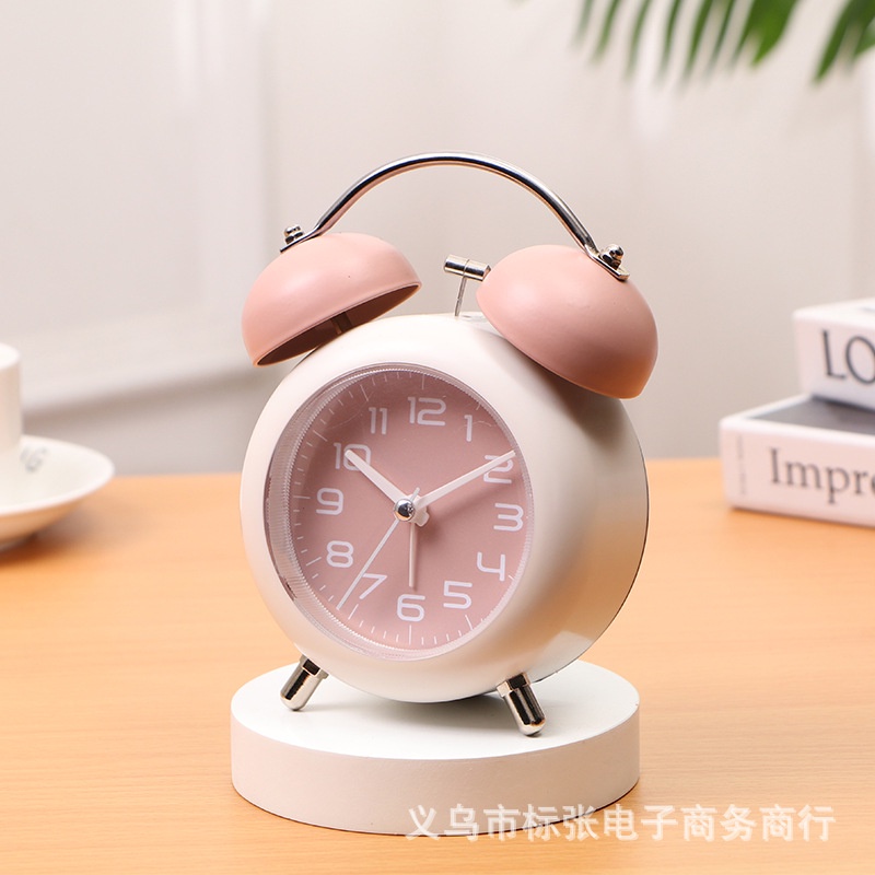 Đồng hồ kim loại chuông, đồng hồ phát sáng để bàn