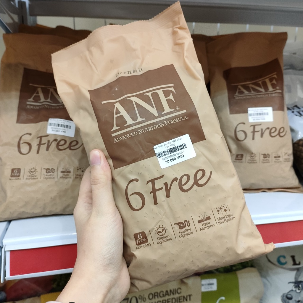 400g - Hạt thức ăn chó ANF 6free - Thức ăn hạt hữu cơ cho chó ANF 6free các vị vịt, cừu, cá hồi