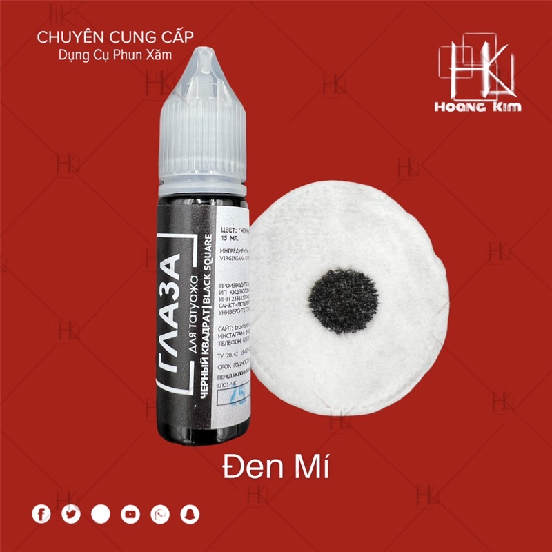 Mực Brovi Nga chính hãng 5ml -full15ml
