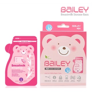 Túi trữ sữa gấu hồng cute Bailey hộp 30 túi