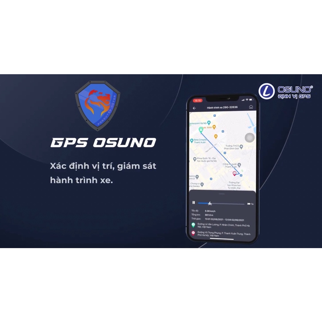BỘ ĐỊNH VỊ GPS VÀ CHỐNG CƯỚP TỪ XA OSUNO CHO XE MÁY