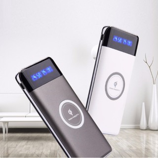 [FREE SHIP] PIN DỰ PHÒNG QI 10.000mAh KIÊM SẠC KHÔNG DÂY CÓ LED CHÍNH HÃNG