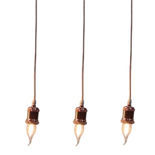 Bộ 3 dây đèn thả cổ điển bóng Led Edison hình nến C35 4W
