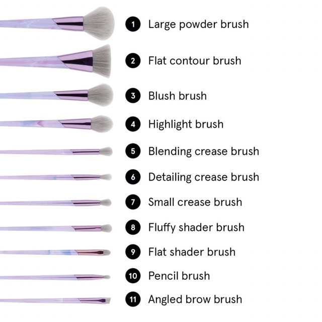 [SIÊU HOT] Bộ cọ BH Cosmetics Lavender Luxe Brush Set 11 cây