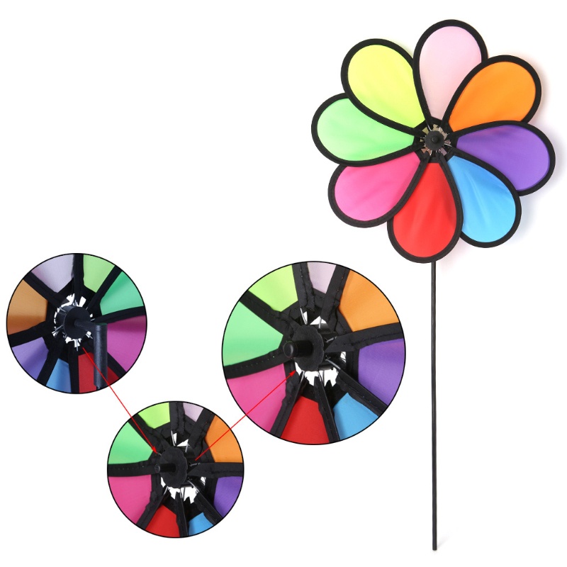 Chong Chóng Xoay 8 Cánh Trang Trí Sân Vườn Cho Bé Spinner