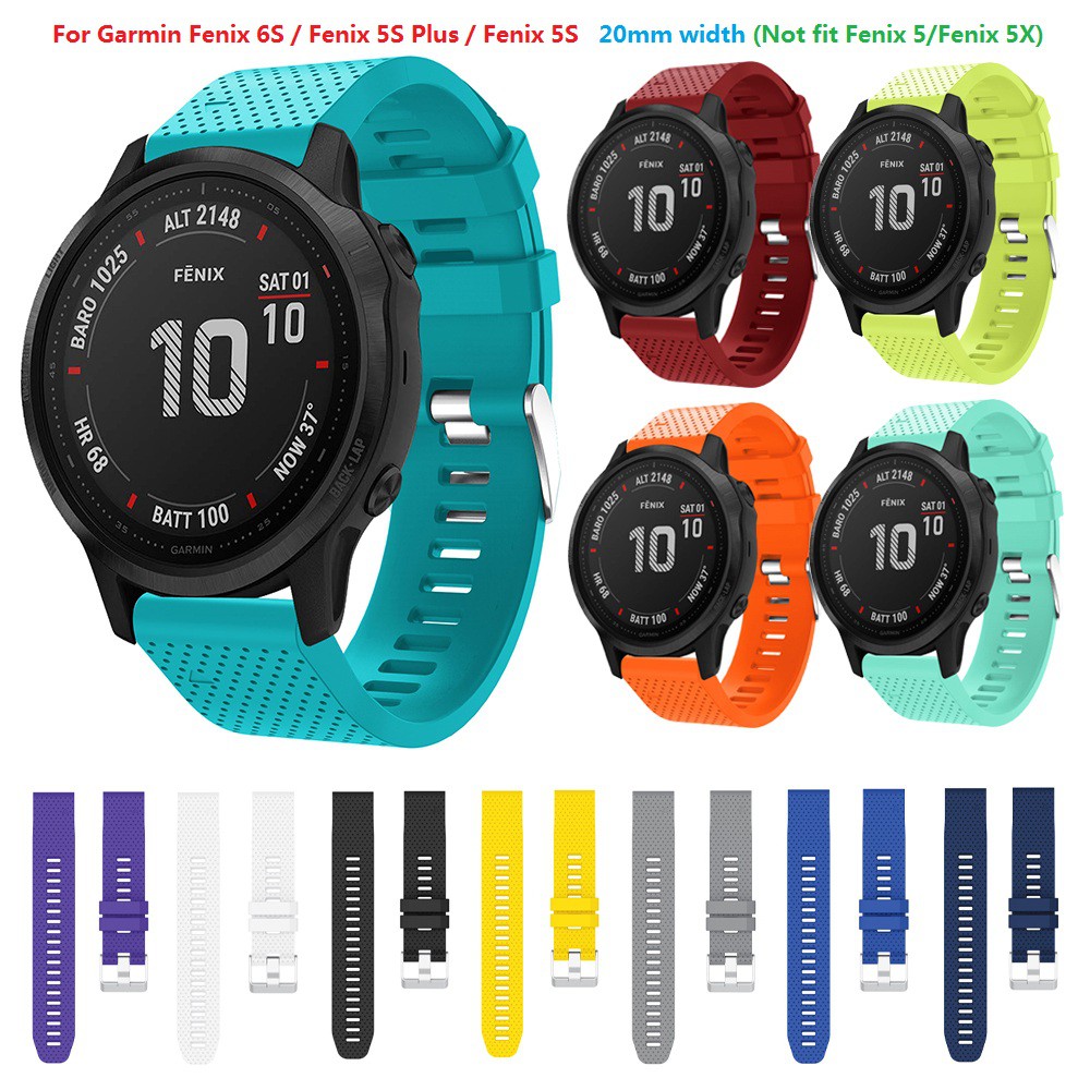 Dây đeo silicone thay thế cho đồng hồ Garmin Fenix 6S / Fenix 5S / 5S Plus 20mm