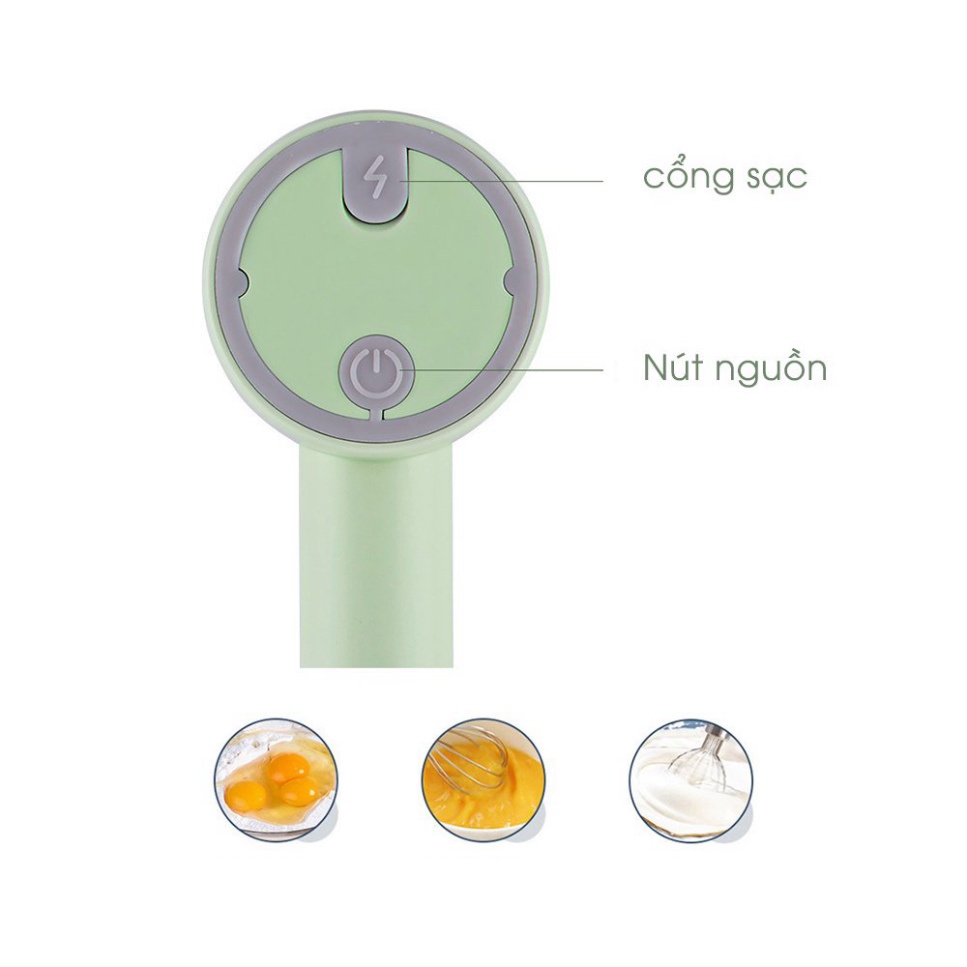 Máy đánh trứng kiêm xay tỏi ớt cầm tay đa năng 3in1