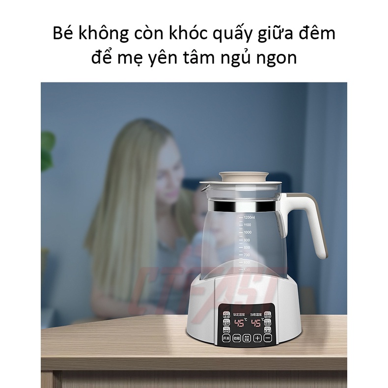 Máy hâm nước pha sữa, pha trà, pha cafe CTFAST - Miusuta (1200ml): Đun nước siêu tốc, tùy chỉnh và giữ nhiệt độ