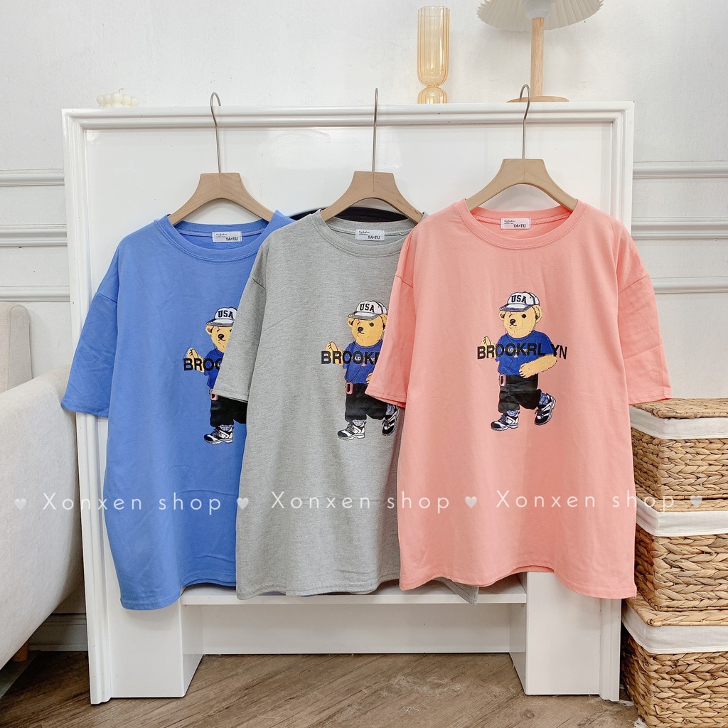 Áo phông rộng nữ, áo thun đẹp chất thun cotton mịn XONXEN SHOP freesize mã 13