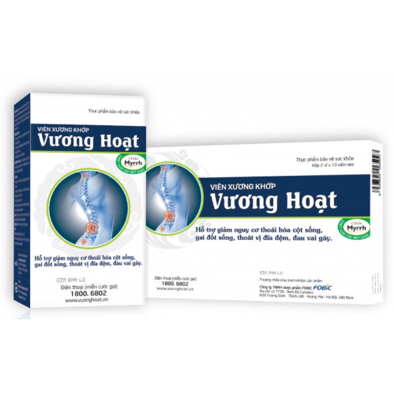 Viên xương khớp Vương Hoạt - Giảm thoái hóa cột sống, thoát vị đĩa đệm- Nhà thuốc Nhật Thành